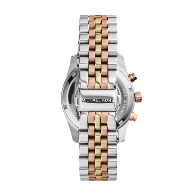 Michael Kors Women's Lexington Tri-Tone Round Stainless Steel Watch