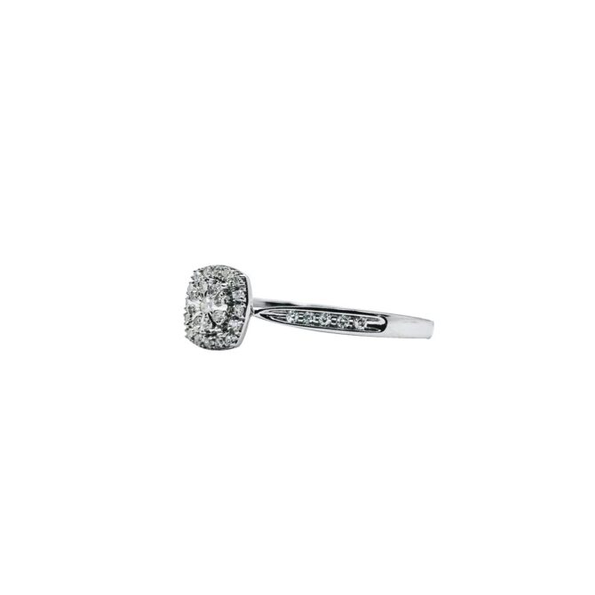 9Kt White Gold Diamond Ring 0.25C