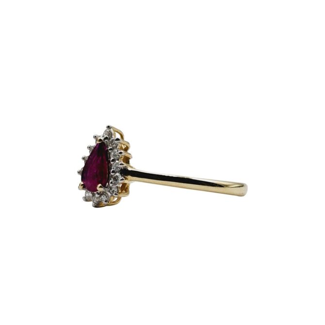 9Kt Yellow Gold Diamond Ring 0.14C R0.34C