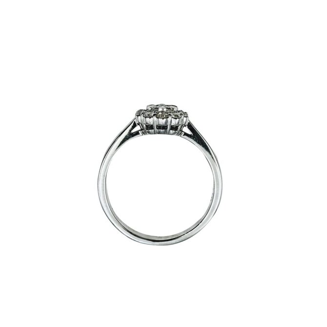 9Kt White Gold Diamond Ring 0.37C