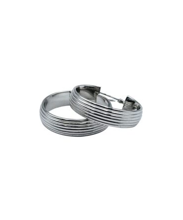 9Kt White Gold Indian Huggie Earrings