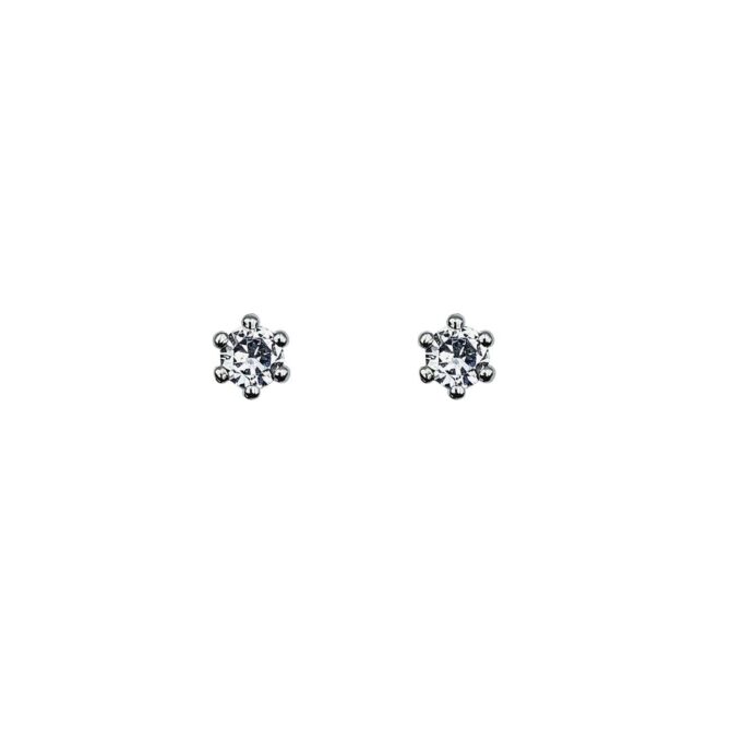 9Kt White Gold Stud Earrings