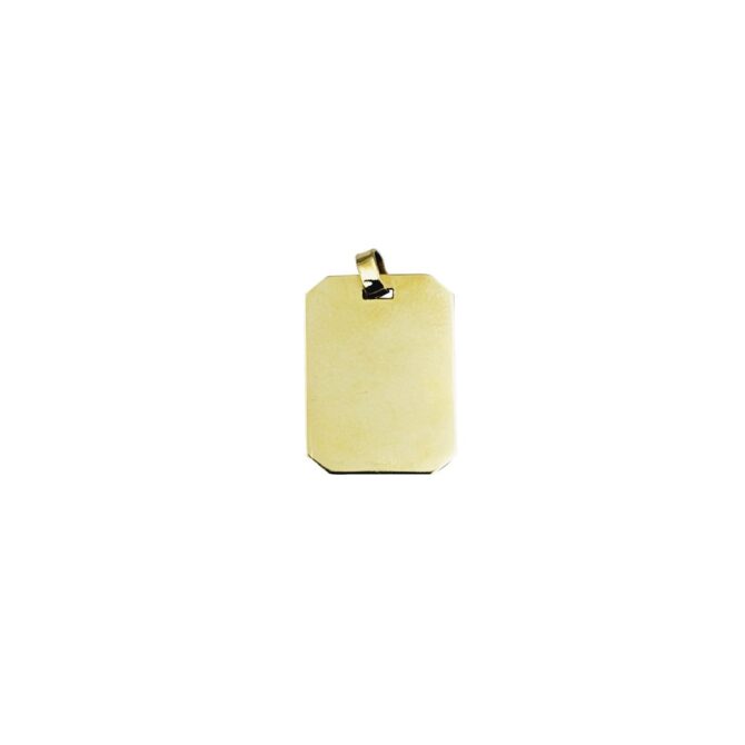 9Kt Gold Rectangle Pendant