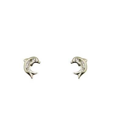 9Kt Gold Dolphin Earrings