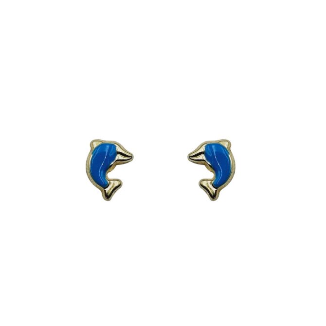9Kt Gold Kids Dolphin Studs
